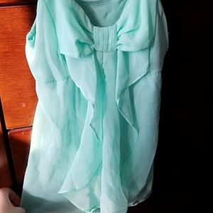 LC Lauren Conrad bow ruffle tank